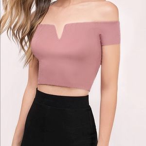 Beautiful nice and cute color off shoulder crops